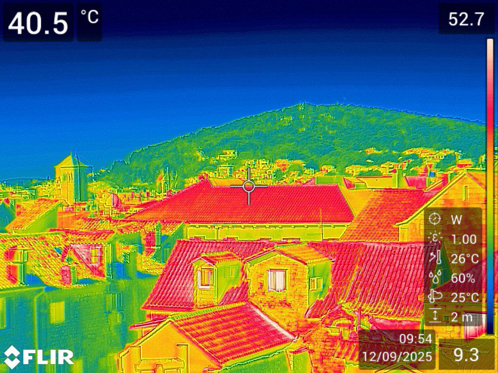 Termografska snimka krovova povijesne jezgre Splita